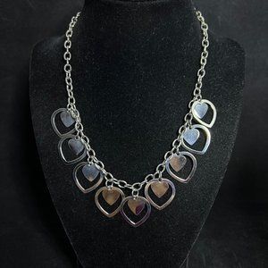 Vintage Milor Stainless Steel Heart Necklace (2760)